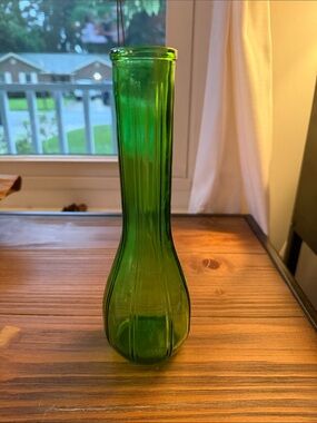 Green Glass Bud Vase - Home Accents - 8.5”